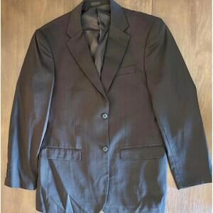 Men’s Stacy Adams Black 2-Piece Suit Set 42R Jacket / 32x27 Pants